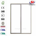 72 in. X 80 in. Frosted Glass Fusion Frost Choco Frame Porta deslizante